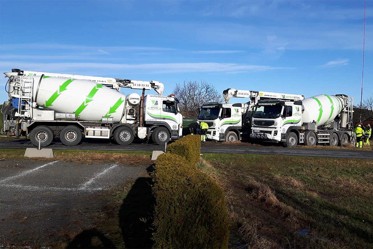 Betongbiler fra Vestold Betong