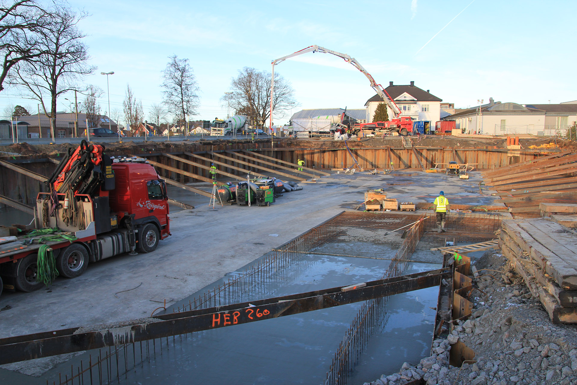 Byggeplass i Stokke sentrum